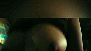 Big natural tits bouncing while riding and watching TV