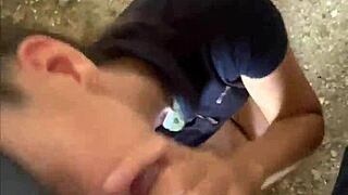 Public display of affection and sex in a popular tourist destination - POV teen sex