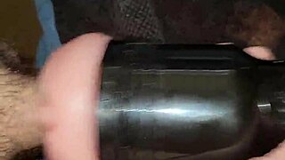 Fleshlight Stroke Session Turns Into Intense Amateur Anal Cumshot Action