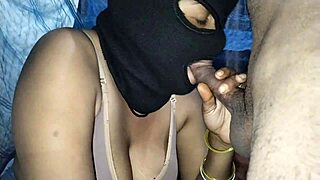 Face-fucking and deepthroat action with an Indian wife who swallows cum