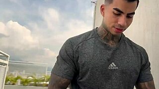 muscular brazilian coach slams his blonde student outdoors with raw power
