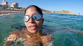 Sheila Orta engages in thrilling underwater activities