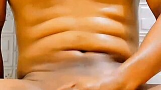 shemale sissy pissing on body in wild pov