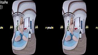 Czech teen caught peeing her pants in wild VR scene