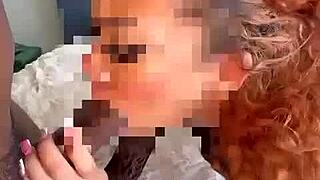 A girl with big ass gets a dick from a black boy