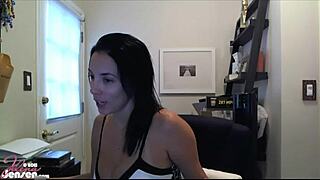 Hairy pussy game with busty porn star Jelena Jensen and her big boobs