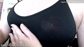 Mianyx teases in little black dress on webcam