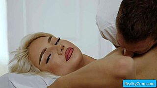 Hot blond masseuse seduces client for intense pleasure