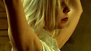 Hardcore lesbian strapon sex with a sub, moaning from the action