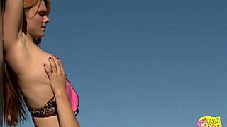 Lesbian fun outdoors continues with intense pleasure
