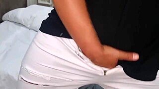 Young guy's amateur masturbation, suck and swallow cum