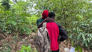 nigerian threesome unfolds with strangers in outdoor doggystyle action