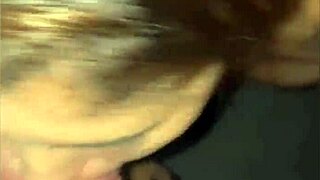 The wife is cheating on her husband, captured through a glory hole camera