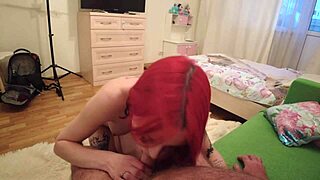 Hairy guy fucked a hot ginger, the red-haired beauty valera