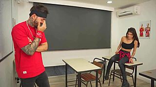Petite Horny Student Charms with Skills to Pass Class