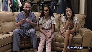 Dr. Tampa - My neighbors, my 1st gyno - Aria Nicole's first time at Doctor Tampa's clinic