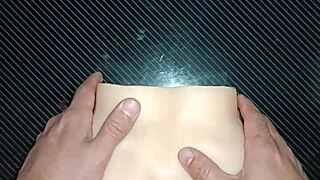I fuck doll fiercely in doggystyle and cum