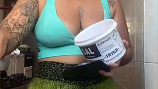 Using a very tight short, tearing the cunt - a hot and intense scene