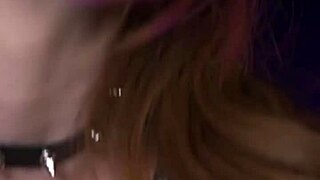 Girl in leather lingerie rides and sucks my cock