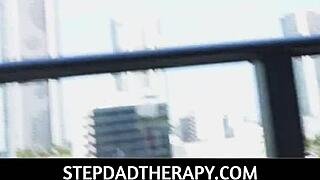 Damn! Stepdad can’t resist hot stepdaughter Ailee Anne’s big titties!