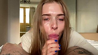 A hot girl from California is licking feet and has sex in doggy style