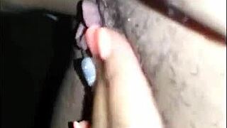 The black couple is having passionate sex and trying new poses