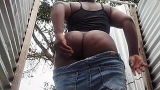 hey, wanna see this curvy latina in lingerie caught off-guard at the beach fitting room?