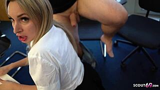 Boy Films Threesome with German Teacher in Classroom on iPhone