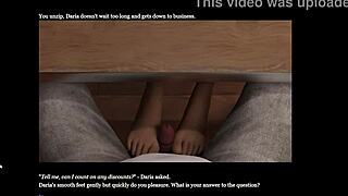 Night Club Fetish Play with Footjob and Blowjob Action