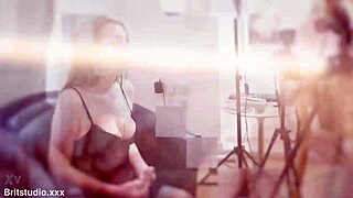 hot british teen delivers an epic blowjob with stunning blue eyes in sexy lingerie outdoors