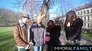 Yo Mia Trejsi, begging for double dicks in egg hunt pussy pounding, insane! 😜