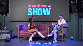 Christmas heats up as Lalucero swallows dick under dominatrix orders in Juan Bustos show. This Colombian curvy amateur trio gets wild in public.