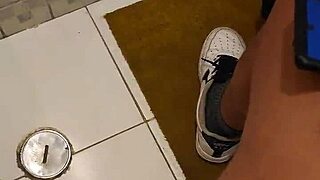 Hey, why's my best friend's mom swallowing after catching me with her thong?