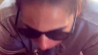 Lightskin Ebony Slut Sucks Big Black Cock by Window. Boyfriend Searches While She Gets Facial Cumshot.
