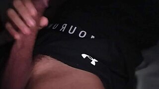 Hot Guy Strokes Big Cock in Tight Gear