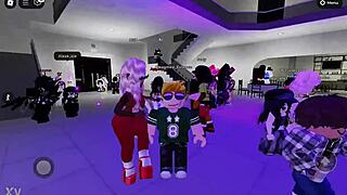 dancing with naughty girls at roblox party hall