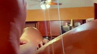 hot and creamy sex session in the living room