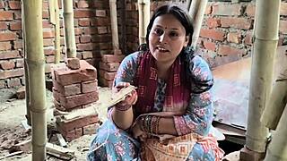 Women labour slam hard with contractor for extra cash in dirty bed action