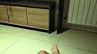 Submissive Blonde Licks Cum Off Feet After Spanking Session
