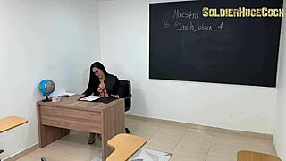 damn, banging the new substitute teacher sarah black with soldierhugecock! 🔥