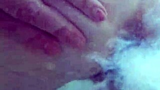 Underwater anal milk enema turns wild with farting in the pool