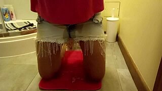 Wetting Myself Plenty with Intense Bedroom Masturbation
