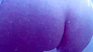 Underwater anal milk enema turns wild with farting in the pool