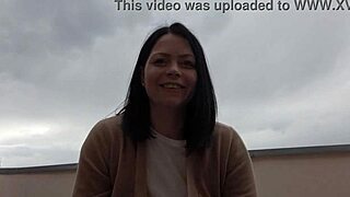 Smoking on the terrace with my cute girlfriend, two hot clips 😍
