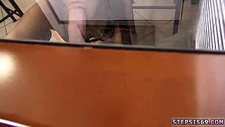 Curious teen explores first anal with stepbro’s banana surprise