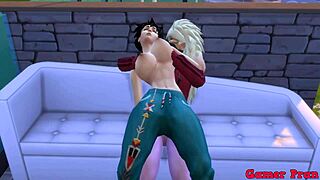 Hinata and friends in wild game with Madara and Videl. Clothes off leads to unexpected creamy finish!