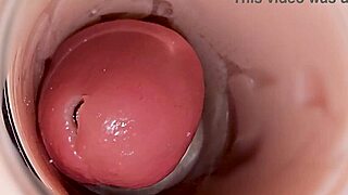 Wow! Camera Deep Inside Pussy Records Massive Sperm Explosion!