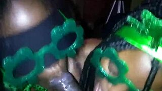sloppy double blowjob action on st patrick’s day