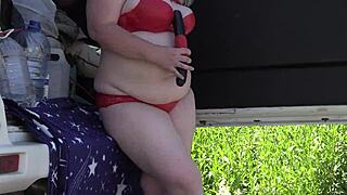 Mature Lesbians' Big Asses Spied Outdoors