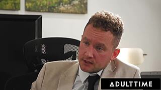Adult Time - Milf Cory Chase catches therapist jerking and sucks him off